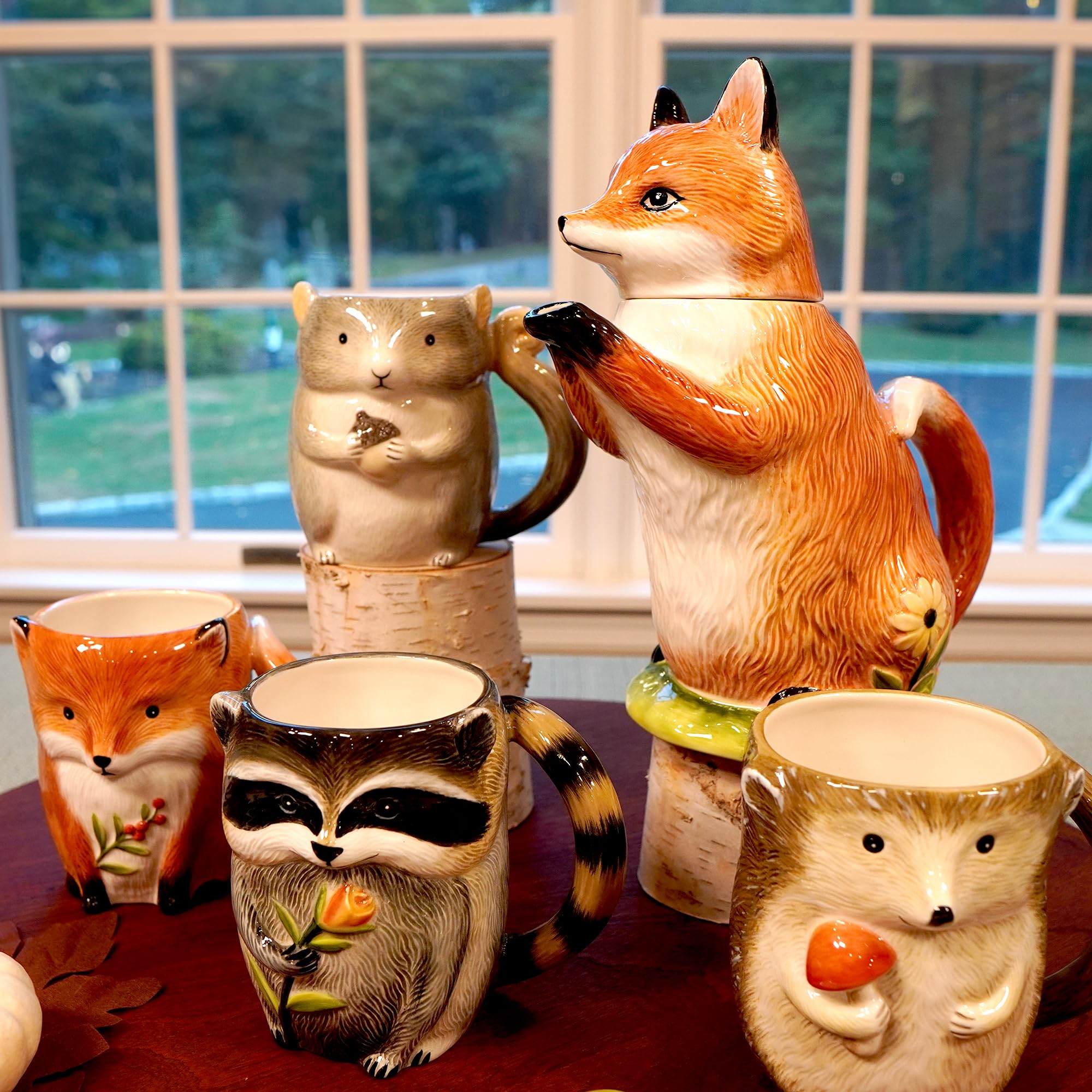 Amazon.com | Woodland Critters 32 oz. 3D Ceramic Fox Teapot